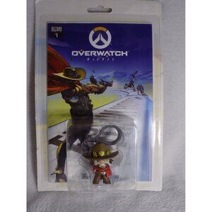 Overwatch McCree #1 Comic Book & Action Figure Backpack Hanger, New - Sealed